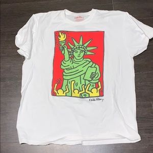 Keith Haring Statue of Liberty White T-shirt